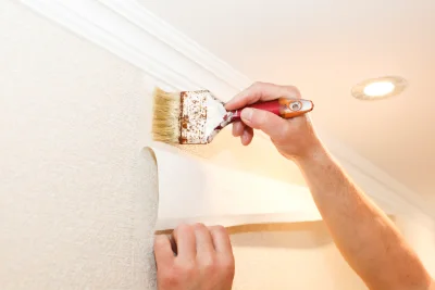 Pose de papier peint à Mouais — revêtements muraux et toiles de verre